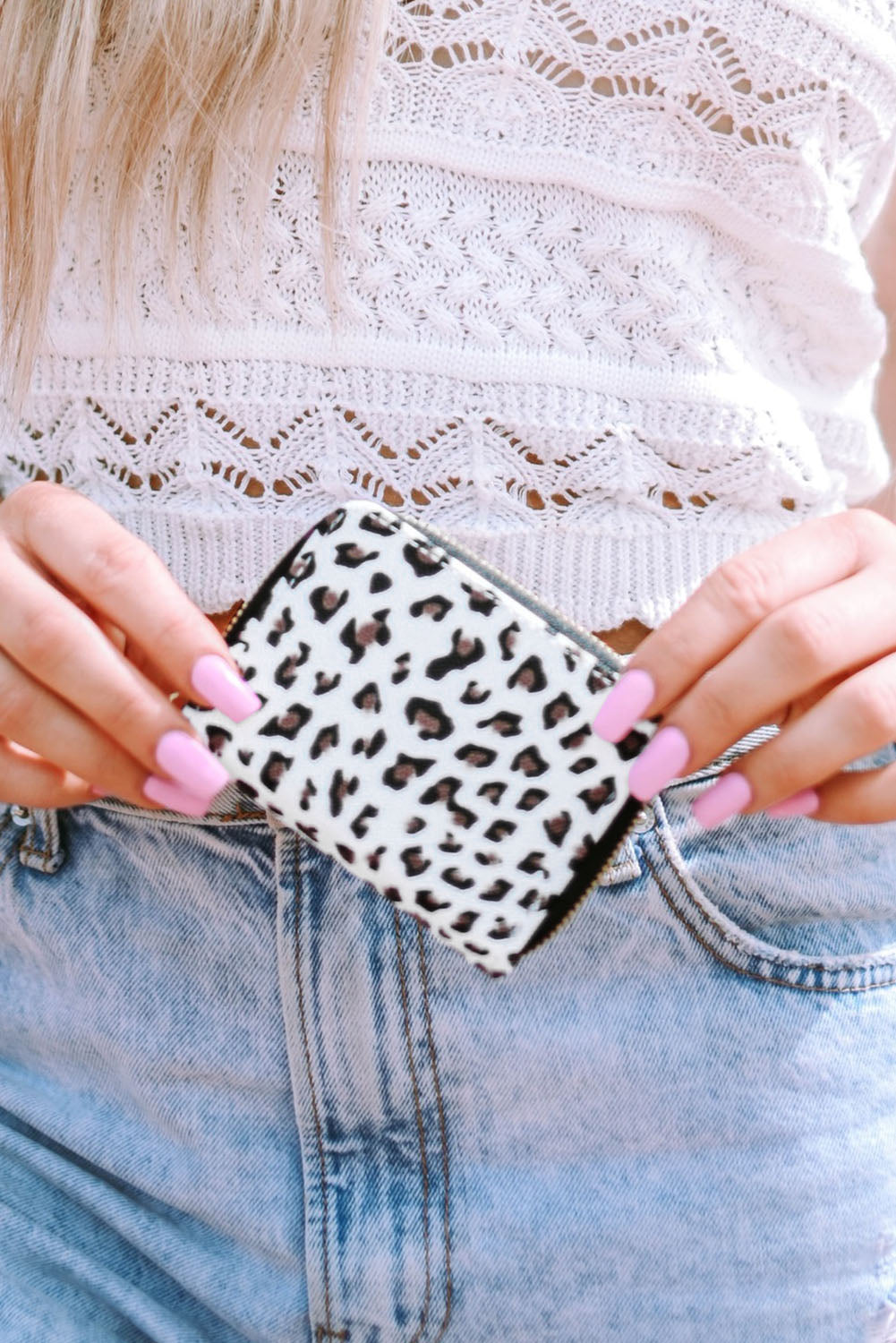 Leopard Print Zipper Organ Wallet