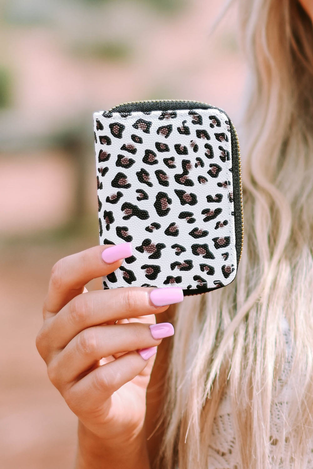 Leopard Print Zipper Organ Wallet