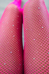 Flesh Sexy Rhinestone Fishnet Pantyhose