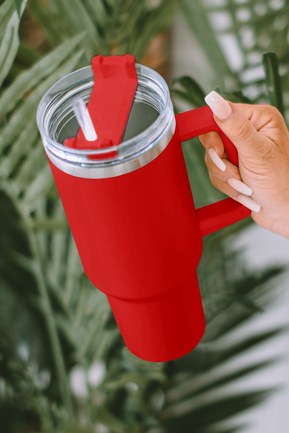 Purple 304 Stainless Steel Insulated Tumbler Mug With Straw