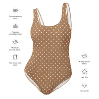 FLORIDA ECO ONE PIECE SWIMSUIT - BROWN POLKA DOTS