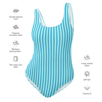 FLORIDA ECO ONE PIECE SWIMSUIT - BLUE STRIPES