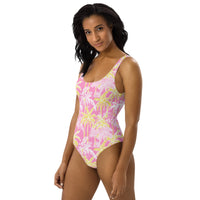 FLORIDA ECO ONE PIECE SWIMSUIT - PINK & YELLOW PALMS