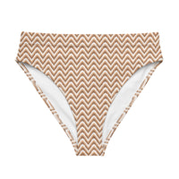 MIAMI ECO HIGH WAISTED BIKINI BOTTOM - ZIG CHOCOLATE