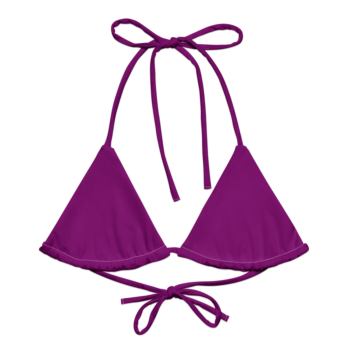 TRIANGLE STRING BIKINI TOP ECO - BERRY PURPLE