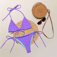 STRING BIKINI SET ECO - GARDEN PARTY PURPLE