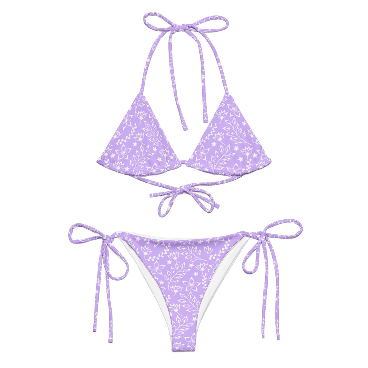 STRING BIKINI SET ECO - GARDEN PARTY LILAC