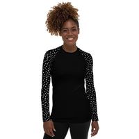 RASH GUARD ECO - BLACK POLKA