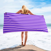 BEACH TOWEL - PURPLE STRIPES