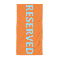 BEACH TOWEL - RESERVED ORANGE & BLUE