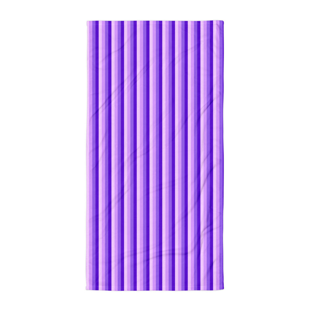 BEACH TOWEL - PURPLE STRIPES