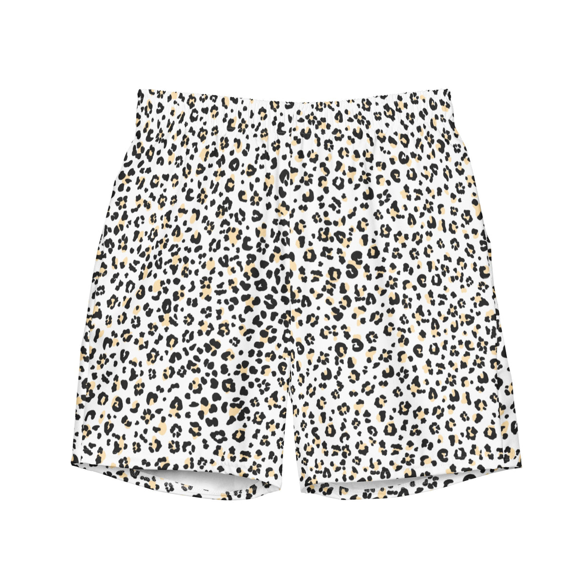 ECO MEN'S SWIM SHORTS | WHITE LEOPARD - PINKCOLADA