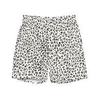 ECO MEN'S SWIM SHORTS | WHITE LEOPARD - PINKCOLADA