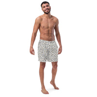 ECO MEN'S SWIM SHORTS | WHITE LEOPARD - PINKCOLADA